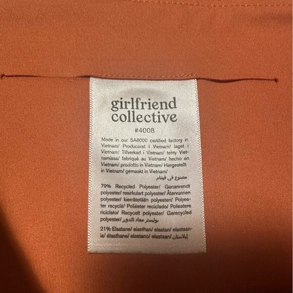 Girlfriend Collective Orange Terracotta Crop Leggings - Picture 5 of 5
